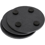 1 x RAW Customer Returns Dicunoy Coasters Set of 16, 10cm Round Drink Coasters with Holders, Rustic Black Marble Coasters in Farmhouse Style, Slate Coasters for Bar, Kitchen, Coffee Table Decor, Housewarming - RRP €19.99