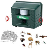 1 x RAW Customer Returns Sumeber Ultrasonic Cat Repeller with Motion Detector Flash Including Power Supply and Ground Rod - Marten Repeller, Cat Repeller, Animal Repeller, Raccoons Green - RRP €23.18