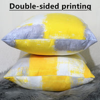 1 x Brand New JUNMEI decorative cushion cover 40 x 40 cm velvet cushion covers cushion cover, decorative sofa cushion decorative cushion decoration for sofa bedroom garden outdoor cushion sofa cushion decorative cushion yellow-grey set of 4 - RRP €20.4