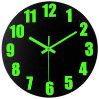 1 x RAW Customer Returns DIYZON Luminous Wall Clock, 30 cm Wooden Wall Clocks with Battery Operated, Silent Lighting Function, No Glass, Village Wall Clock, Decorative Bedroom, Apply to Kitchen, Office, Bedroom - RRP €20.99