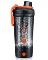 1 x RAW Customer Returns VOLTRX Shaker Bottle, Gallium USB C Rechargeable Electric Blender, Shaker Cups for Protein Shakes and Meal Replacement Shakes, BPA Free, Made with Tritan, 24oz, Orange - RRP €27.99