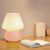 1 x RAW Customer Returns MLOQI Mushroom Lamp Table Lamp for Living Room Bedside Lamp Bedroom Lights Table Lamp LED Glass Night Light with a 3 Color Bulb, Night Light, Gifts for Friends Mini Lamp Pink  - RRP €37.3