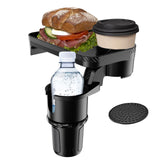 1 x RAW Customer Returns Cup holder car cup holder with multifunctional table - 3 in 1 can holder bottle holder cell phone holder car table cup holder anti-slip universal center console cup holder coaster - RRP €24.19