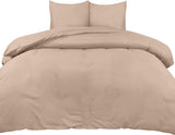 1 x RAW Customer Returns Utopia Bedding bed linen 220x240 set - microfiber duvet cover 240x220 cm 2 pillowcases 65x65 cm - beige - RRP €22.88