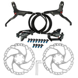 1 x RAW Customer Returns MTB Hydraulic Disc Brakes Front Rear Brakes Caliper 160 mm Rotor Brakes Kit Hydraulic Disc Brakes Set with Cable for Mountain Bike Road Bike Riding Bicycle - RRP €73.61