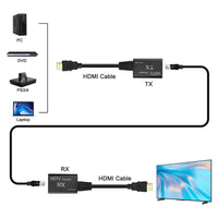 1 x RAW Customer Returns HDMI Extender, HDMI Male to RJ45 Network LAN Extender, 60m Converter, Repeater over Cat 5e 6, 1080p up to 60m Extension for HDTV, HDPC, PS4, STB, 4K, 2K 60m  - RRP €29.04