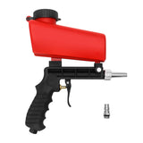 1 x RAW Customer Returns QWORK Sandblasting Gun, Pneumatic Gun, for Automotive Maintenance for Rust, Paint, Red - RRP €18.61