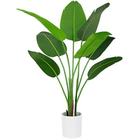 1 x RAW Customer Returns UHAPEER Artificial Plants Large 120cm, Artificial Plants with 8 Leaves, Artificial Fake Plants Indoor Outdoor, Plastic Plant for Bedroom Office Wedding Party Decor - RRP €19.2