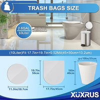 1 x RAW Customer Returns XUXRUS 10L Small Rubbish Bags, Heavy Duty Garbage Bags, Suitable for Bathroom, Kitchen, Bedroom White, 200 Pieces  - RRP €17.7