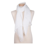 1 x RAW Customer Returns MA.AL.BI 1947 Unisex stole 100 linen 50X180 cm, made in Italy white  - RRP €38.36