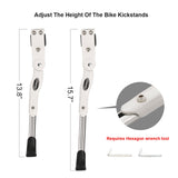 1 x RAW Customer Returns ANWONE Adjustable Side Kickstand, MTB Adjustable Alloy Bike Kickstand with Non-Slip Rubber Foot, Universal Alloy Foot Kickstand for 22 - 28 Bike White  - RRP €12.48