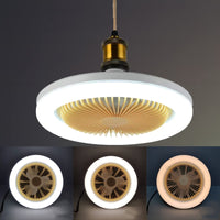 1 x RAW Customer Returns Dimmable Silent LED Fan Chandelier, Remote Control Light Ceiling Fan, E27 Fan Ceiling Light, Ceiling Lamp for Bedroom Living Room Balcony Kitchen 30W - RRP €47.09