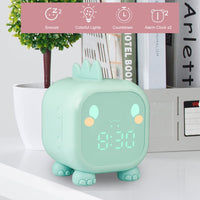 1 x RAW Customer Returns Edillas Alarm Clock Children Dinosaur Digital Girls Boys Silent Non-Ticking Alarm Clock Night Light Countdown Snooze 2 Alarms 6 Ringtones Adjustable Volume Rechargeable Desk Clock - RRP €25.52