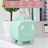 1 x RAW Customer Returns Edillas Alarm Clock Children Dinosaur Digital Girls Boys Silent Non-Ticking Alarm Clock Night Light Countdown Snooze 2 Alarms 6 Ringtones Adjustable Volume Rechargeable Desk Clock - RRP €25.52