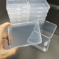 1 x RAW Customer Returns DUGYIRS 12 pieces storage box plastic transparent with folding lid, rectangular plastic storage container box for beads and jewelry, small items, classification - RRP €19.99