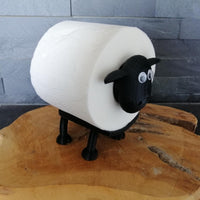 1 x RAW Customer Returns L-3D Sunny 1 pc. Toilet paper holder sheep black toilet paper decoration for bathroom WC guest bathroom toilet roll holder spare roll holder or as a funny gift - RRP €13.08