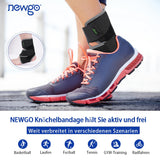 1 x RAW Customer Returns NEWGO ankle brace, adjustable foot brace, ankle support with stabilizers on both sides for ankles, women and men black  - RRP €18.99