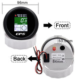 1 x RAW Customer Returns Geloo 85mm GPS Speedometer TFT adjustable Mph Knots Km h Digital Speedometer Odometer with GPS Antenna for Boat Car RV Motorhome Black  - RRP €68.84