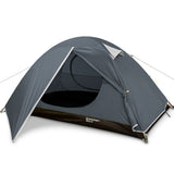 1 x RAW Customer Returns Bessport Tent 1 2 4 Person Ultralight 3-4 Season Waterproof Windproof Dome Tent, Small Pack Size, Suitable for Adults, Hiking, Camping, Outdoor 1 Person - Grey  - RRP €60.49