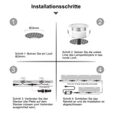 1 x RAW Customer Returns GEYUEYA Home Pack of 10 WIFI LED recessed floor lights outdoor RGBW 31mm IP67 waterproof patio lighting compatible with Amazon Alexa, outdoor recessed floor lights LED for patio roofing - RRP €75.62