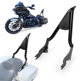 1 x RAW Customer Returns Motorcycle Detachable Sissybar Backrest Passenger 22 Inch Purpose Seat Backrest Cushion Adjustable Foldable Removable for Touring Street Glide Electra Glide Road Glide Road King 2009-2023 - RRP €166.57