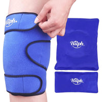 1 x RAW Customer Returns Hilph Cooling Sleeve Knee Cooling Bandage, Cooling Pack to Relieve Knee Pain, Cold Warm Compress Cooling Pad for Knee Replacement Surgery Arthritis Bruises Swelling Blue  - RRP €23.18