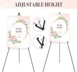 1 x RAW Customer Returns Easel Stand for Wedding Sign Poster 63 160cm Tripod Folding Portable Artist Floor Easels for Display Show Black  - RRP €20.17