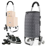 1 x RAW Customer Returns Belegao 50 liter shopping trolley with 6 large wheels, foldable, stair climber, waterproof, very stable trolley, load capacity up to 45 kg shopping bag multifunctional shopping trolleys - RRP €56.46