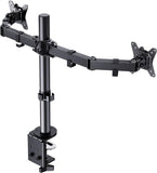 1 x RAW Customer Returns ErGear monitor mount for 2 monitors for 13-32 inch screen, monitor mount for 2 monitors, height adjustable, tiltable, swivelable, rotatable, monitor mount for 2 monitors, VESA 75 100, 8 kg per arm - RRP €45.76