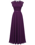 1 x RAW Customer Returns Dressystar Elegant Women s Evening Dress Long Lace Wedding Party Evening Dress Purple S - RRP €63.52