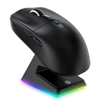 1 x RAW Customer Returns VGN GAMEPOWER Attack Shark X6 Superlight Wireless Gaming Mouse with RGB Charging Station, 49g Ultralight Mouse, 26000DPI, PixArt PAW3395, 2.4G BT Wired, Up to 200 Hours Battery, G502, PC Mac, Black - RRP €54.99