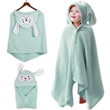 1 x Brand New NP Tyuodna Hooded Towel Baby, Baby Bath Towel with Hood, Soft Super Absorbent Baby Towel, Baby Bath Towel with Hood, Baby Towel for Newborns from 0 to 4 Years, Unisex Green  - RRP €21.17