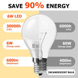 1 x RAW Customer Returns Eslas E14 LED lamp G45, 6W LED bulb E14 warm white 3000K, 600Lm, replaces 60 watts, P45 globe light bulb E14, non-dimmable, pack of 10 - RRP €17.99