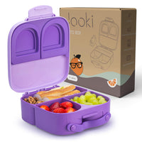 12 x Brand New JOOKI lunch box with compartments for children - BPA-free, compartments, 1400 ml, easy to clean, ideal lunch box for school, travel, kindergarten purple  - RRP €277.08