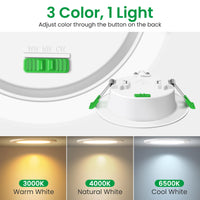 1 x RAW Customer Returns ALUSSO LIGHTING Recessed LED Spotlights for Plasterboard Dimmable 8W 850lm High Brightness, Ultra Thin LED Ceiling Spotlights 220V Warm Neutral Cool White IP44 Bathroom Interior Spotlight, Set of 6 - RRP €34.99