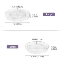 1 x RAW Customer Returns Puricon Set of 2 rotating plate kitchen organiser, turntable for refrigerator turntable, transparent rotating tray, rotatable lazy Susan roundel storage turntable - small - RRP €15.31