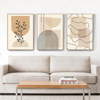 1 x Brand New ZFTCN Wall Posters Set of 3, Bohemian Style Abstract Line Drawing of Woman Abstract Botanical Leaves Print, Unframed, Poster 05, 3 Pieces - 20x30cm - RRP €19.2