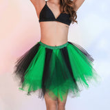 1 x Brand New Flovel St. Patrick s Day Tutu Skirt Layered Ballet Skirt Green Elastic Costume Skirt for Women and Girls Black with Green  - RRP €23.64