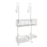 2 x Brand New HEETA Door Hanging Shower Caddy SUS201 Stainless Steel Soap Dish Hanging Shelf for Dorm Toilet Bathroom Kitchen Silver - RRP €68.44