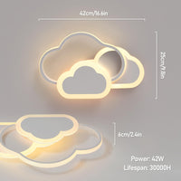 1 x RAW Customer Returns YUEEU Led ceiling light bedroom children s room lamp, creative cloud ceiling lamp children s lamp deck warm white 42CM 3000K, ceiling lights for baby room children s room remote control not included  - RRP €59.0