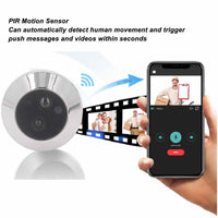 1 x RAW Customer Returns BuyWeek Wireless Door Viewer Camera, 1080P 120 Degree View Door Camera Night Vision Intercom Digital Door Viewer with 4.3 Inch Color Monitor PIR Motion Sensor - RRP €96.99