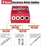 1 x RAW Customer Returns 30 45 90 degree angle drilling aid for angled straight holes, 4 sizes of drill bushings, angle drilling guide, vertical dowel aid, drilling jig, drill guide, mobile drill stand holder bracket - RRP €32.99