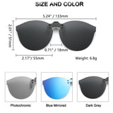 1 x RAW Customer Returns Long Keeper Sunglasses for Glasses Wearers 3 Pairs of Clip-On Sunglasses, Round Sunglasses Clip Polarized, Sunglasses Attachment Glasses for Men Women - RRP €23.97