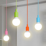 1 x RAW Customer Returns BRIMETI Pendant Light Children s Room Hanging Light 6-Bulb Pendant Lamp Dining Table Lamp Height Adjustable 160CM Colorful Chandelier for Kitchen Dining Room DIY Decorative Max. 60 Watt without Bulb  - RRP €34.27