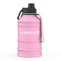 1 x RAW Customer Returns HYDRATE stainless steel drinking bottle - 2.2 liters - BPA-free sports water bottle - metal water bottle with practical nylon carrying strap and leak-proof screw cap, gym - RRP €29.11