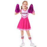 1 x RAW Customer Returns LOLANTA Children s Cheerleader Costume, Girls Cheerleading Outfit with Pompoms 6-7 Years, Pink, Day 130  - RRP €33.01