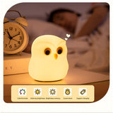 1 x RAW Customer Returns WLHONG Owl Night Light Children, Kawaii Night Light Baby, USB Silicone Nursing Light Dimmable Touch Charging, LED Color Changing Sleeping Light Children s Room Decoration Birthday Gift Owl  - RRP €18.14