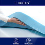 1 x Brand New subrtex Mattress Topper 90x190, on 5cm Breathable Gel-Infused Memory Mattress 90 x 190 x 5cm  - RRP €19.2