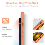 1 x RAW Customer Returns Supdeal Liquid Silicone Case for iPhone 13 Pro Max, Camera Protection Microfiber 3 Layer Protect Liquid Silicone Mobile Phone Case, Ultra Thin and Comfortable to Hold Protective Case, 6.7 Inch, Orange - RRP €16.01