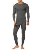 1 x RAW Customer Returns LAPASA Men s 100 Merino Wool Thermal Underwear Set, Premium Merino Wool Undershirt Underpants, Warm Thermal Functional Underwear M31, Warm, Large, Dark Grey  - RRP €75.62